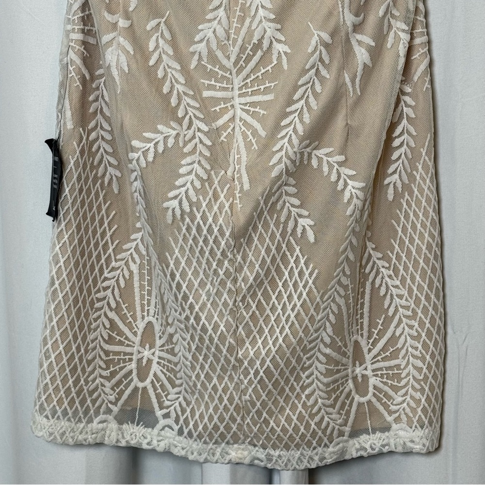 Lulus Elegant Moves Strapless Embroidered Mesh Mini Dress NWT Large - Picture 12 of 15
